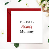 Personalised Eid Mubarak Card First Eid As Mummy English Calligraphy Wax Sealed Option Available New Mum Greeting Card