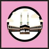 Makkah Masjid Al Haram Pinkl Children's / Kids Islamic Wall Art Print