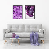 Set of 2 Purple Roses + Iqra (Read) Arabic Islamic Wall Art Print
