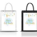 Personalised Eid Gift Bag Blue & Gold Lantern Mosque Kids Eid Mubarak Gift Bag For Eid Party Present White Black