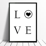 Love Quote Typography Romantic Wall Art Print