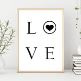Love Quote Typography Romantic Wall Art Print