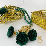 Luxury Tasbih Floral Green + Gift Box Nikkah Gift Wedding Shaadi Walima Tasbi Tasbeeh Gift For Wife Mum Islamic Prayer Beads Nikah Islamic Gift