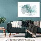 Fa Inna Ma'al Usri Yusra Arabic Calligraphy Islamic Wall Art Stretched Islamic Canvas Print Room Bedroom Deco Gift Present