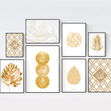 The White Gold Gallery Collection - Set of 8 Allah Muhammad Tasbeeh Ayatul Kursi Arabic Calligraphy Islamic Wall Art Print