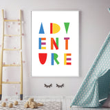 Adventure Multicoloured Children's Wall Art Print Kids Nursery