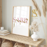 Sabr Patience Typography Pink & Sage Green Watercolour Islamic Abstract Arabic Calligraphy Wall Art Print 2022 New Home Gift Line Art