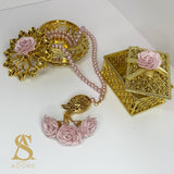 Luxury Tasbih Floral Pink + Gift Box Nikkah Gift Wedding Shaadi Walima Tasbi Tasbeeh Gift For Wife Mum Islamic Prayer Beads Nikah Islamic Gift