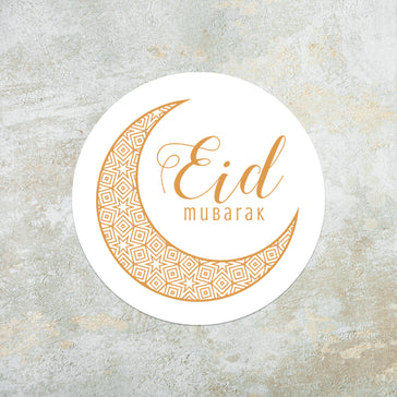 35 Gold Moon Eid Mubarak Stickers Eid Labels Eid Stickers