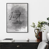 And He Found You Lost And Guided You Quranic Verse In Grey Watercolour Islamic Wall Art Print Prints