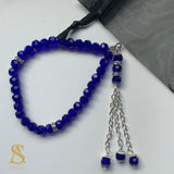 Mini Navy Blue & Silver Tasbih 33 Bead Tasbih Islamic Prayer Beads Eid Gift Ramadan Gift Nikah Favours Wedding Favours Kids