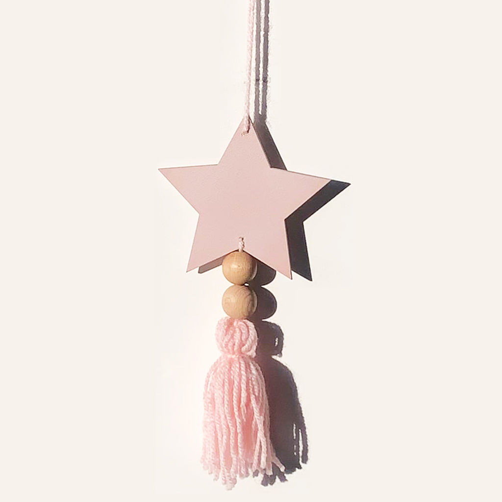 Pink Wooden Star Wall Hanging Kids Room Decoration Nursery Decor - Buy 2 Get 1 Free