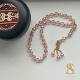 Baby Pink & Gold Crystal Tasbih 33 Bead Tasbih Islamic Prayer Beads Eid Gift Ramadan Gift Nikah Favours Wedding Favours