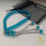 Mini Sky Blue Tasbih 33 Bead Tasbih Islamic Prayer Beads Eid Gift Ramadan Gift Nikah Favours Wedding Favours Kids